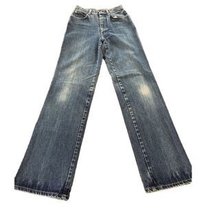 Vintage Women’s 9/10 Jeans 1970s Straight Leg Denim Vtg 70s 25x33 British Hong